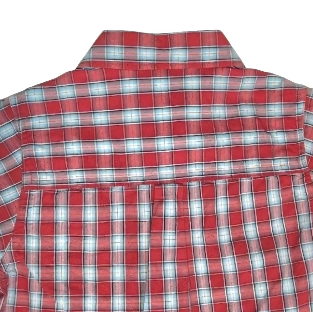NEW Toddler Kids Classic Plaid Button Down Shirts - Blue and Red Bundle